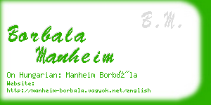 borbala manheim business card